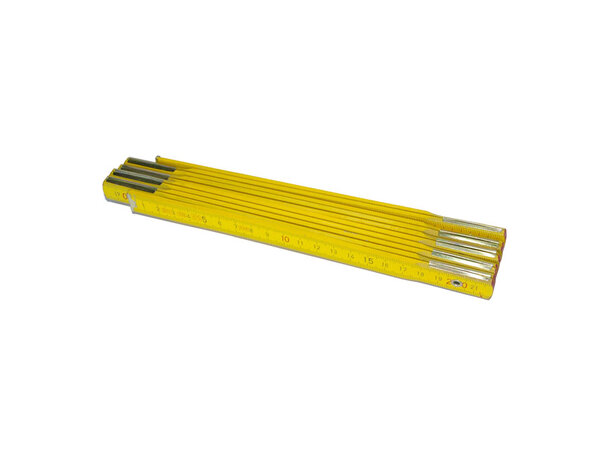 Mått- meterstock 2 meter trä Tum- meterstock med ledbeslag 